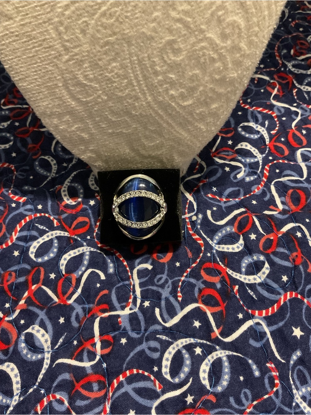 paparazzi Blue Crystal Cocktail Ring endless enchantment